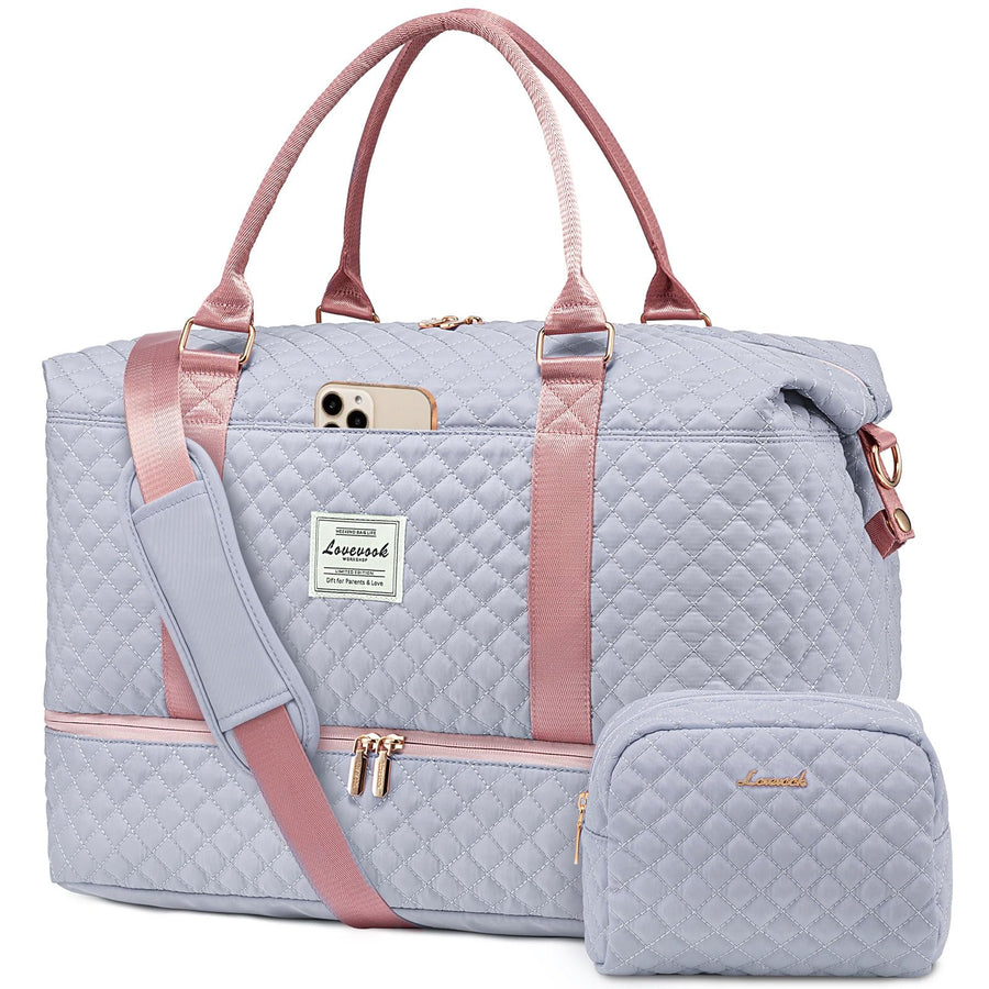 LOVEVOOK Travel Duffle Bag,Weekender Bags for Women with Shoe Compartment