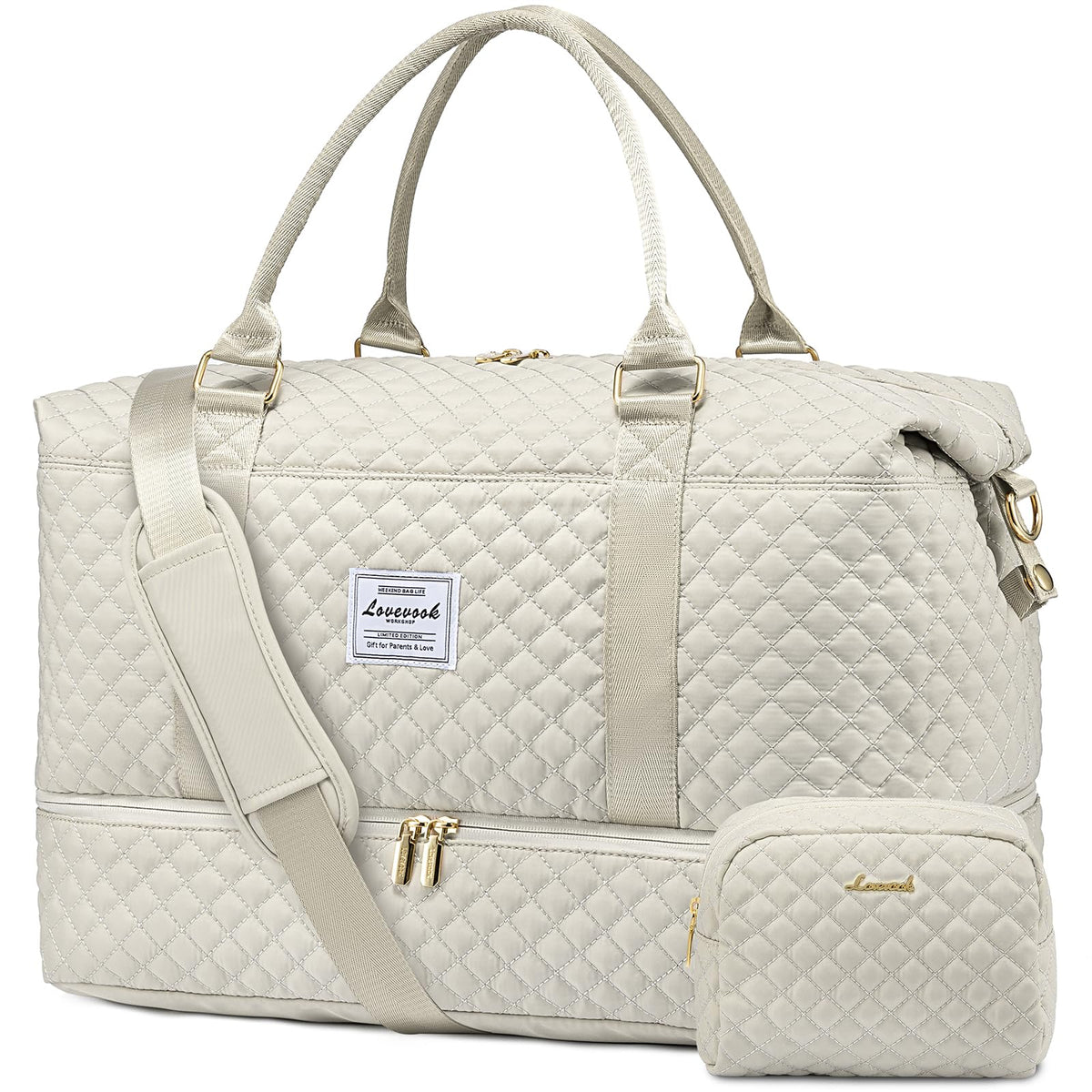 LOVEVOOK Travel Duffle Bag,Weekender Bags for Women with Shoe Compartment