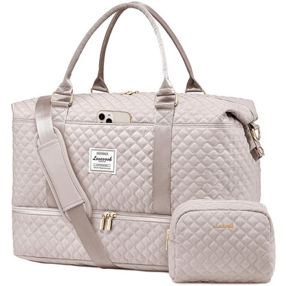 LOVEVOOK Travel Duffle Bag,Weekender Bags for Women with Shoe Compartment