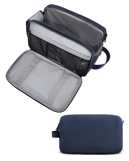 Water-Resistant Hanging Toiletry Bag with Full-Size Storage