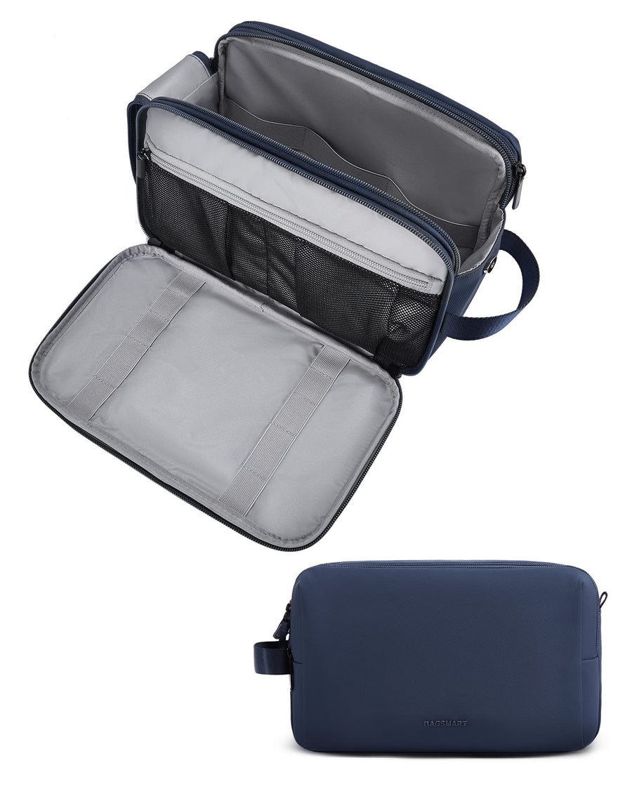 Water-Resistant Hanging Toiletry Bag with Full-Size Storage