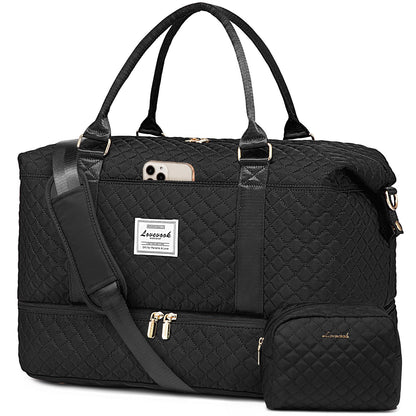 LOVEVOOK Travel Duffle Bag,Weekender Bags for Women with Shoe Compartment