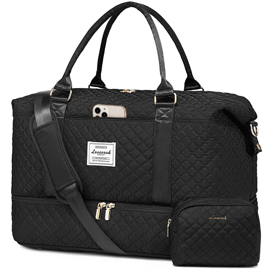LOVEVOOK Travel Duffle Bag,Weekender Bags for Women with Shoe Compartment