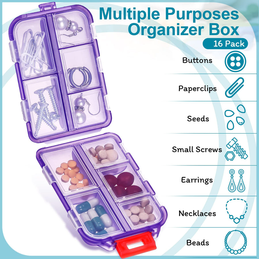 Travel Pill Organizer Bulk 10 Compartments Portable Pill Case