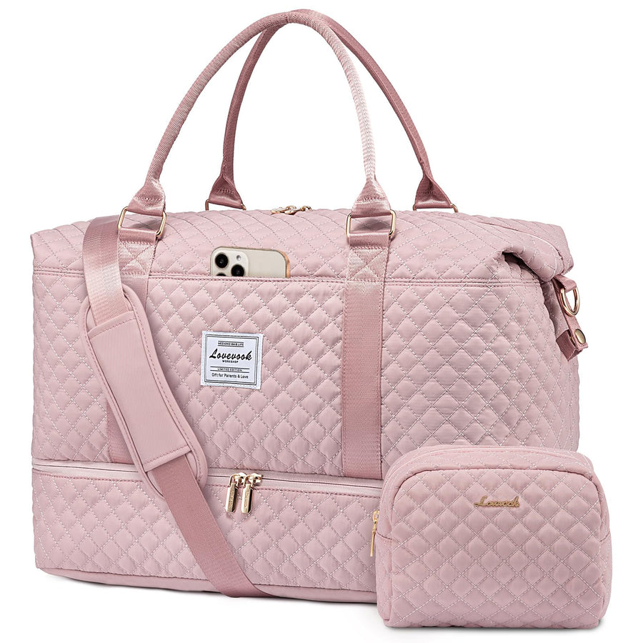LOVEVOOK Travel Duffle Bag,Weekender Bags for Women with Shoe Compartment