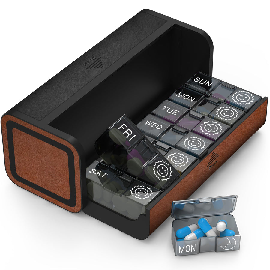 7-Day AM PM Pill Organizer with Detachable Cases