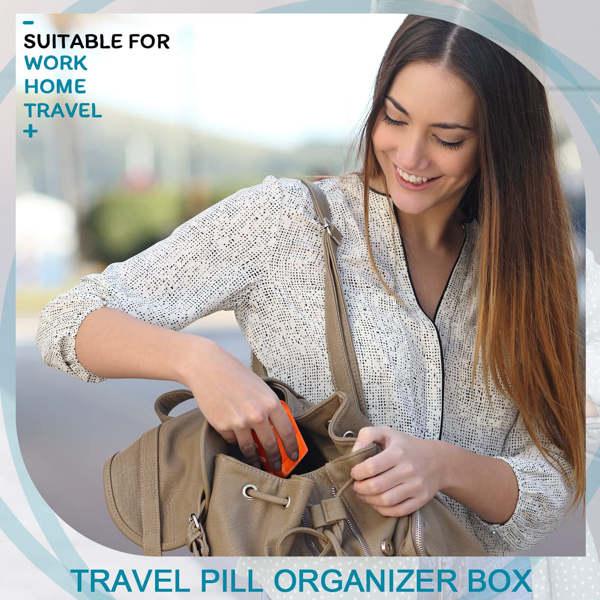 Travel Pill Organizer Bulk 10 Compartments Portable Pill Case