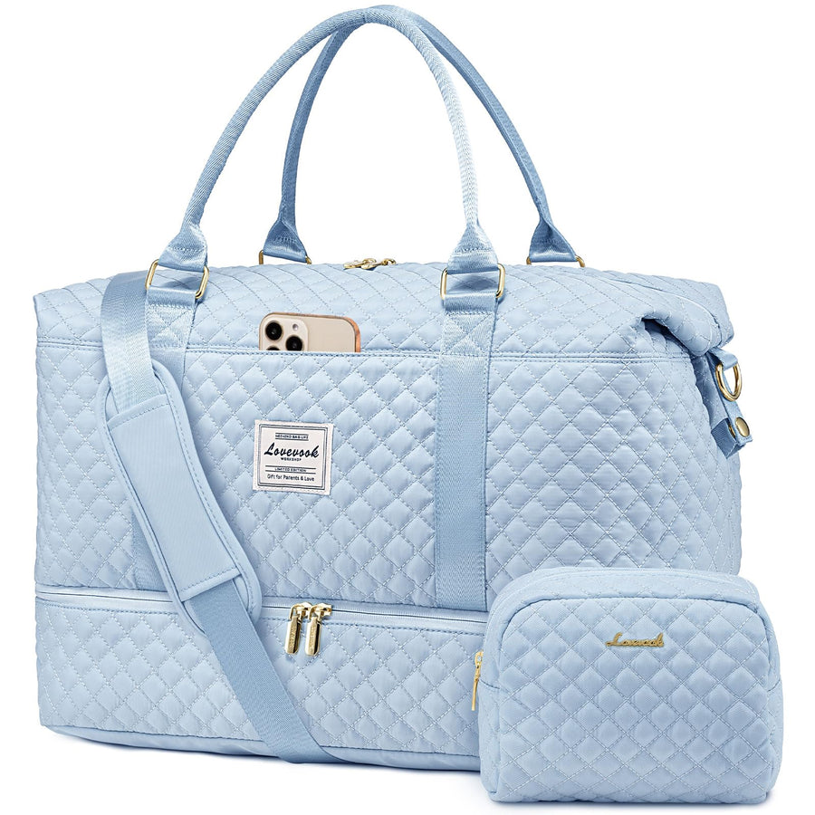 LOVEVOOK Travel Duffle Bag,Weekender Bags for Women with Shoe Compartment