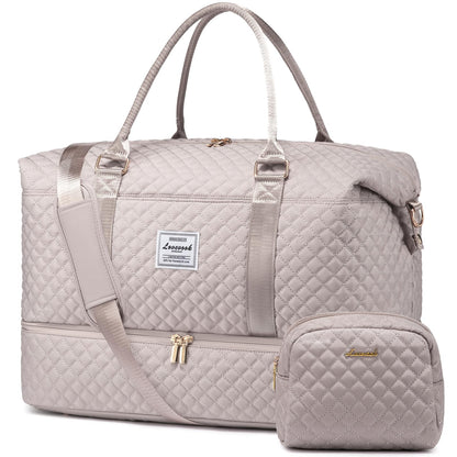 LOVEVOOK Travel Duffle Bag,Weekender Bags for Women with Shoe Compartment
