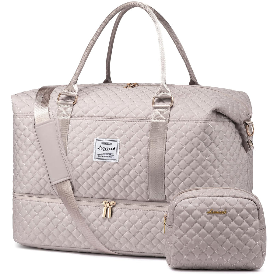 LOVEVOOK Travel Duffle Bag,Weekender Bags for Women with Shoe Compartment