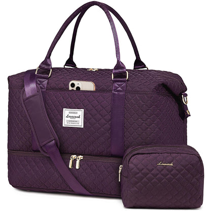 LOVEVOOK Travel Duffle Bag,Weekender Bags for Women with Shoe Compartment