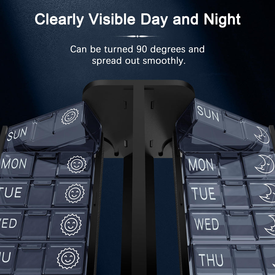 7-Day AM PM Pill Organizer with Detachable Cases