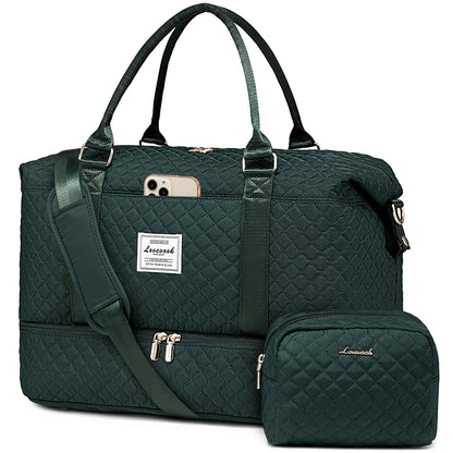 LOVEVOOK Travel Duffle Bag,Weekender Bags for Women with Shoe Compartment