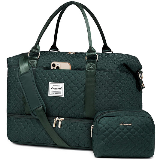 LOVEVOOK Travel Duffle Bag,Weekender Bags for Women with Shoe Compartment