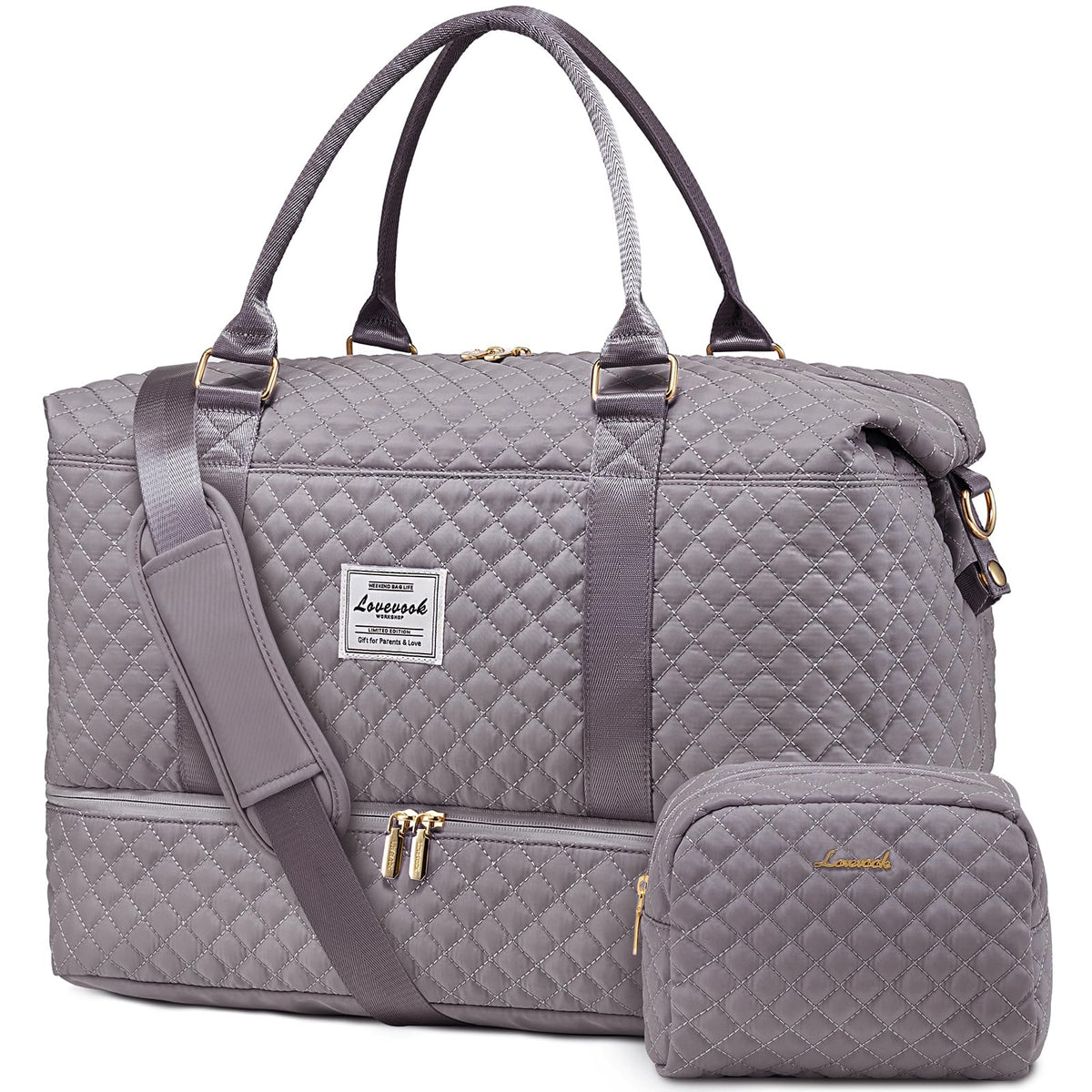 LOVEVOOK Travel Duffle Bag,Weekender Bags for Women with Shoe Compartment