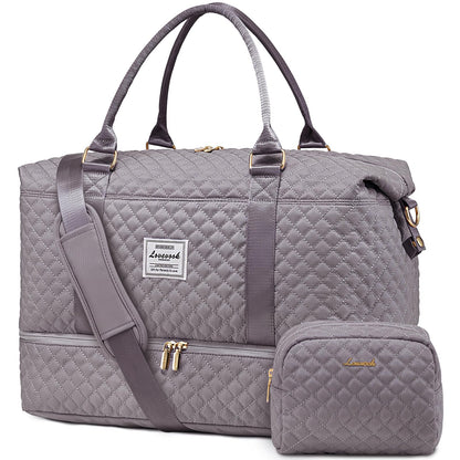 LOVEVOOK Travel Duffle Bag,Weekender Bags for Women with Shoe Compartment