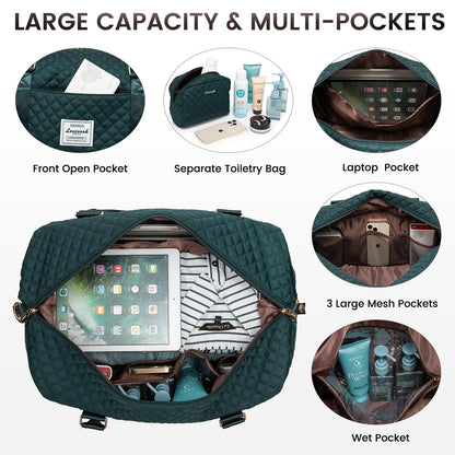 LOVEVOOK Travel Duffle Bag,Weekender Bags for Women with Shoe Compartment
