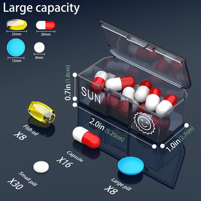 7-Day AM PM Pill Organizer with Detachable Cases