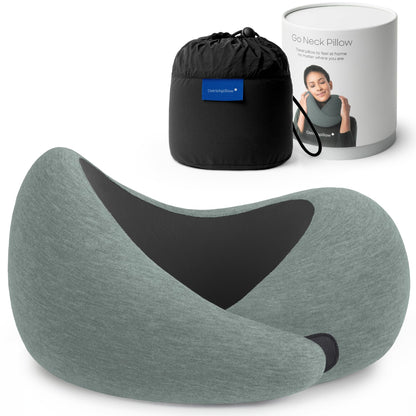 Ostrichpillow GO Travel Pillow, 360° Memory Foam Support, Soft & Washable