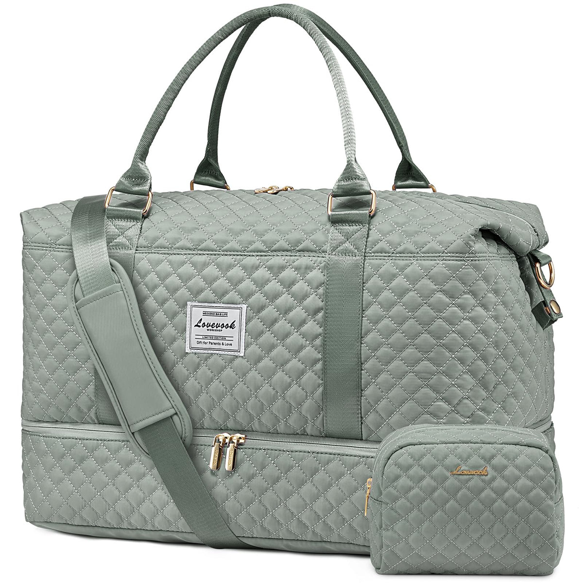 LOVEVOOK Travel Duffle Bag,Weekender Bags for Women with Shoe Compartment