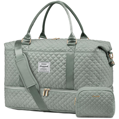 LOVEVOOK Travel Duffle Bag,Weekender Bags for Women with Shoe Compartment