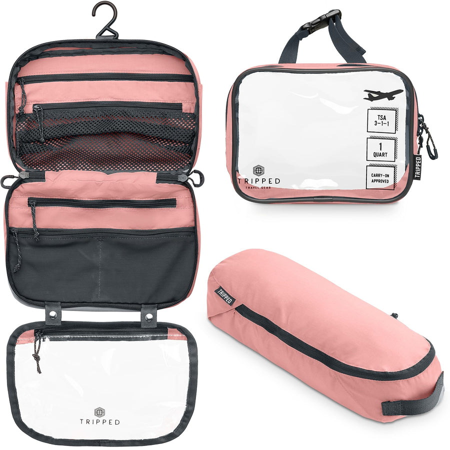 3-Piece Travel Toiletry Bag Set with Organized Storage
