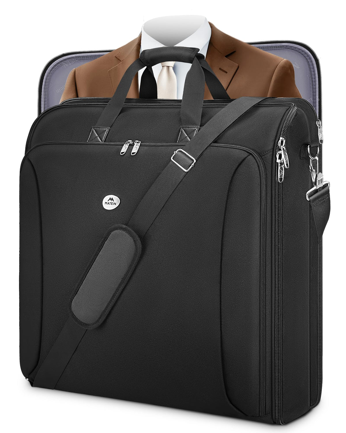 MATEIN Garment Bag for Travel, Large Suit Bag Travel Up to 6 Suits
