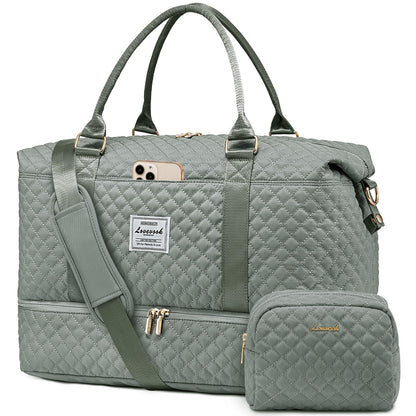 LOVEVOOK Travel Duffle Bag,Weekender Bags for Women with Shoe Compartment
