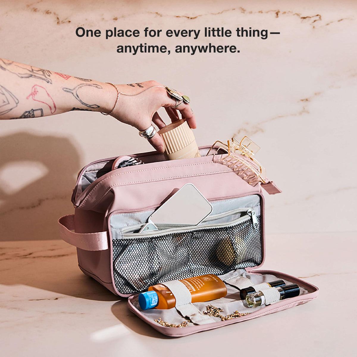 5L Weatherproof Travel Dopp Kit with Easy-Access Top