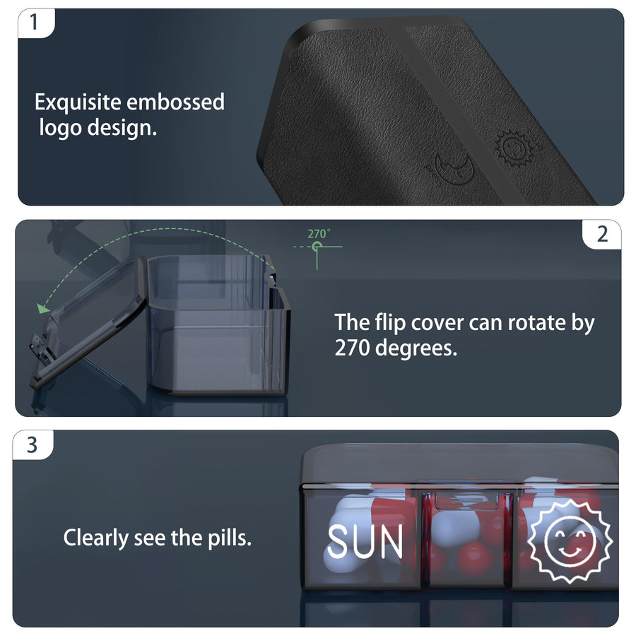 7-Day AM PM Pill Organizer with Detachable Cases