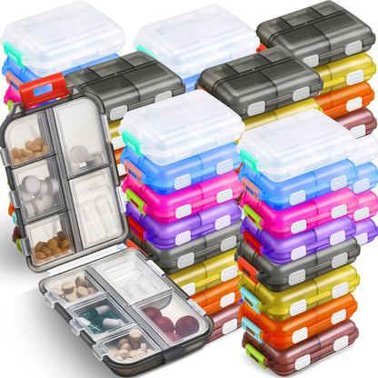 Travel Pill Organizer Bulk 10 Compartments Portable Pill Case