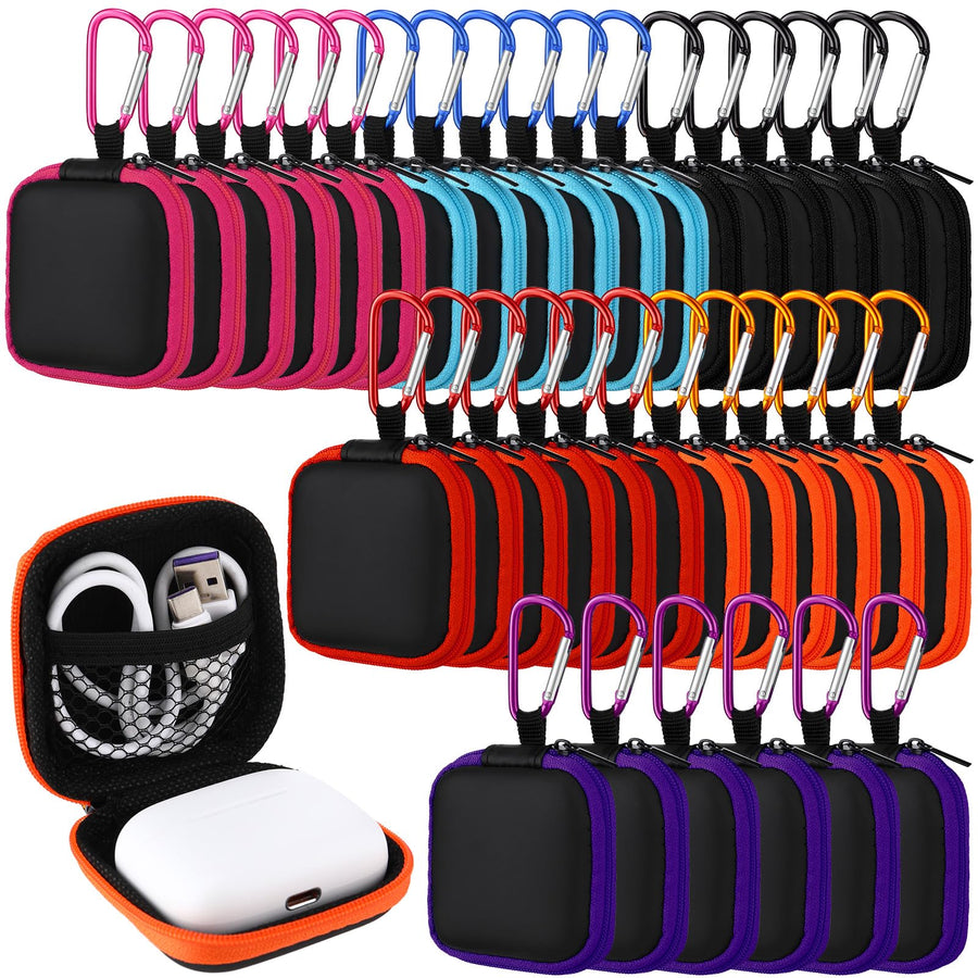 Paterr Square Earbud Case Pouch Bulk with Clip