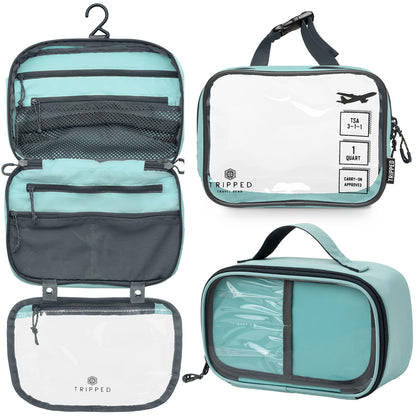 3-Piece Travel Toiletry Bag Set with Organized Storage