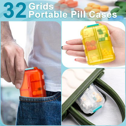 Travel Pill Organizer Bulk 10 Compartments Portable Pill Case