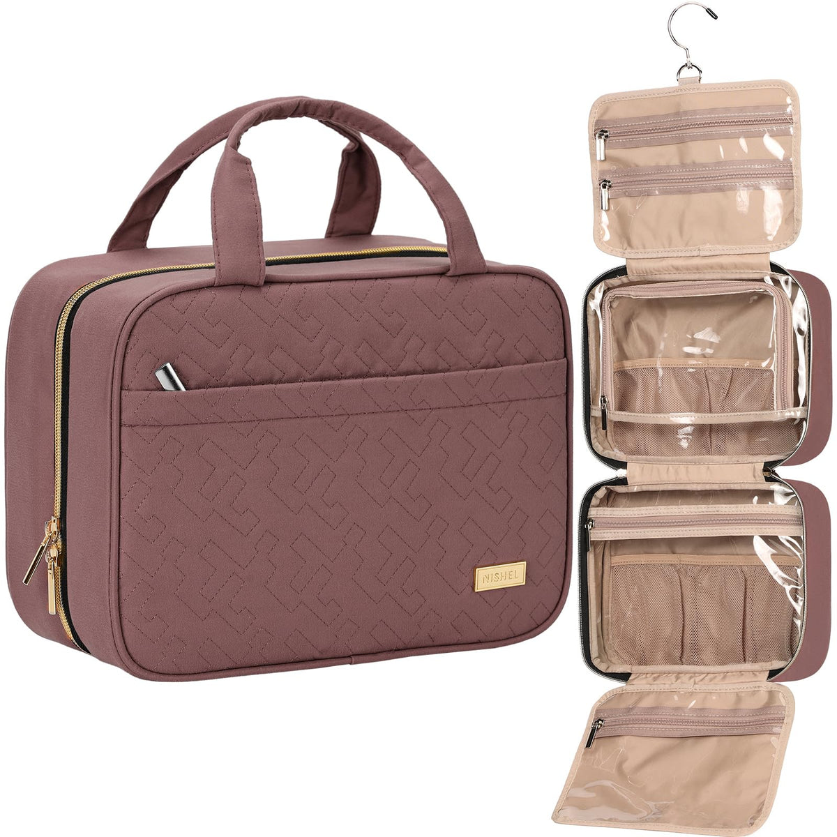 Hanging Travel Toiletry Bag for Full-Size Essentials
