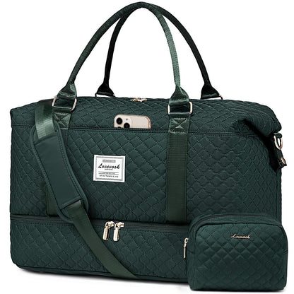 LOVEVOOK Travel Duffle Bag,Weekender Bags for Women with Shoe Compartment