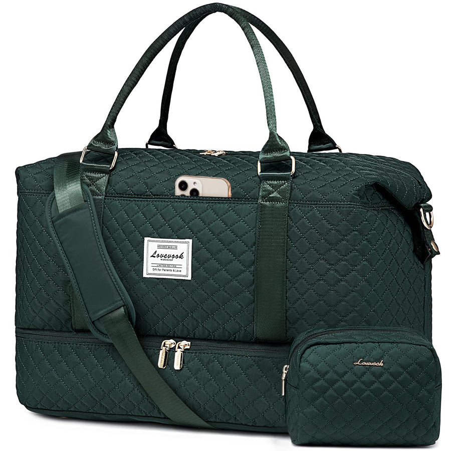 LOVEVOOK Travel Duffle Bag,Weekender Bags for Women with Shoe Compartment