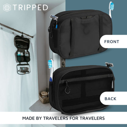3-Piece Travel Toiletry Bag Set with Organized Storage