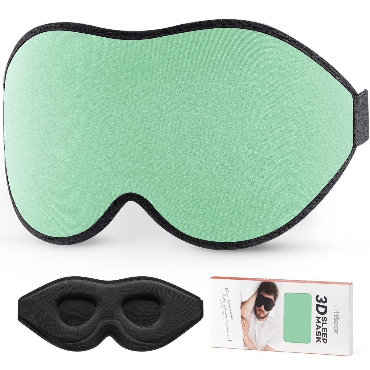 3D Contoured Sleep Mask for Side Sleepers