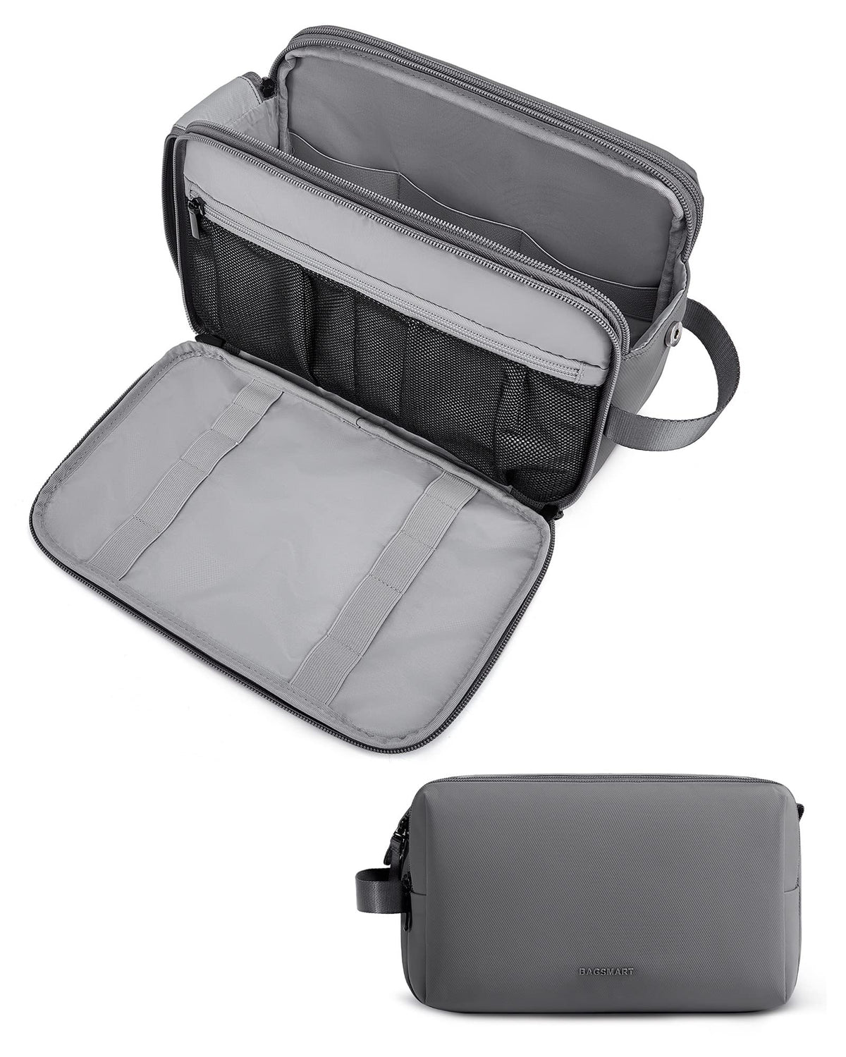 Water-Resistant Hanging Toiletry Bag with Full-Size Storage