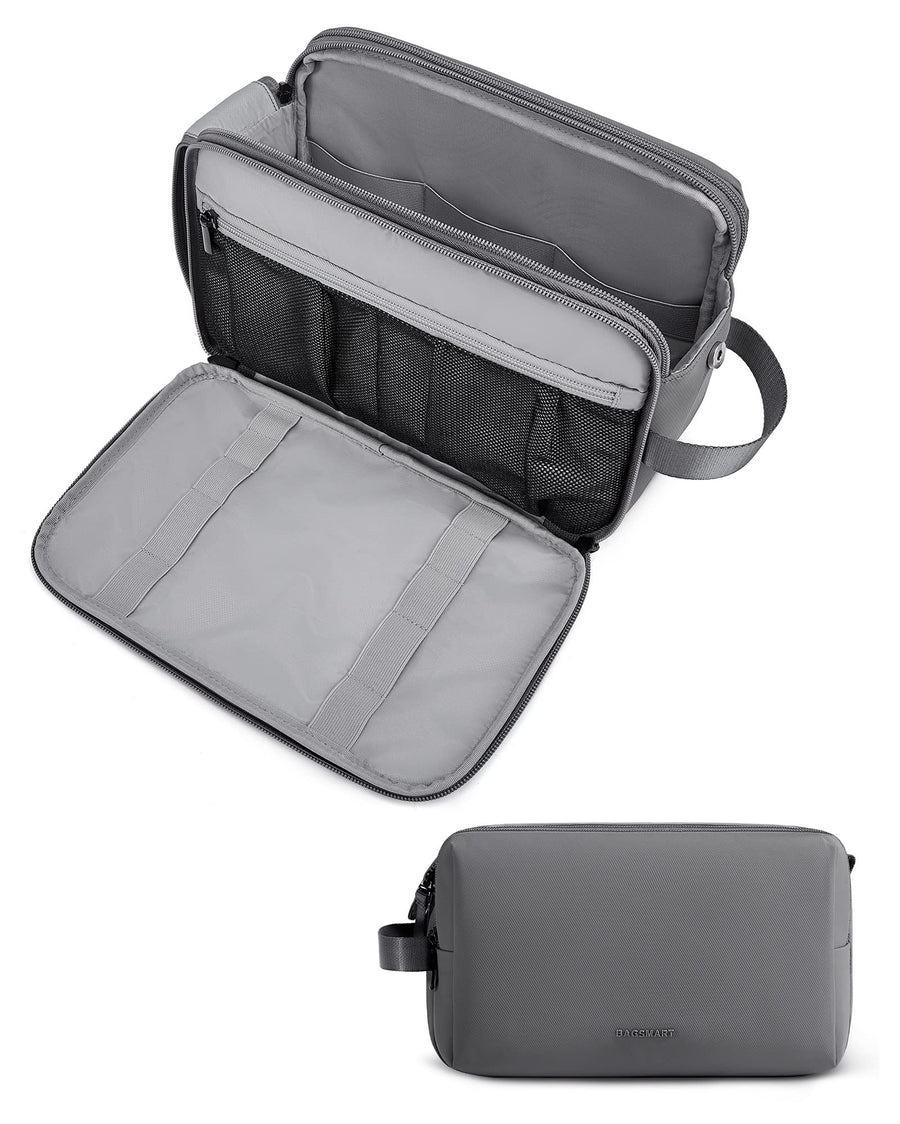 Water-Resistant Hanging Toiletry Bag with Full-Size Storage
