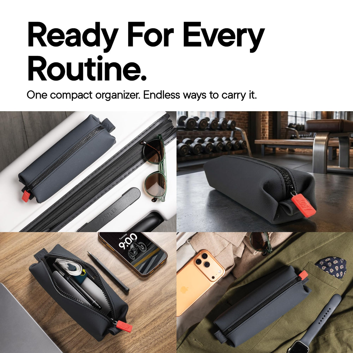 Water-Resistant Travel Dopp Kit with Easy-Access Opening