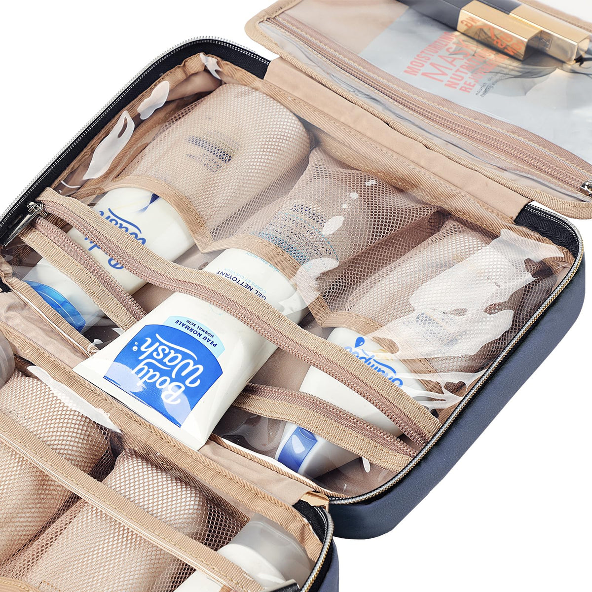 Hanging Travel Toiletry Bag for Full-Size Essentials