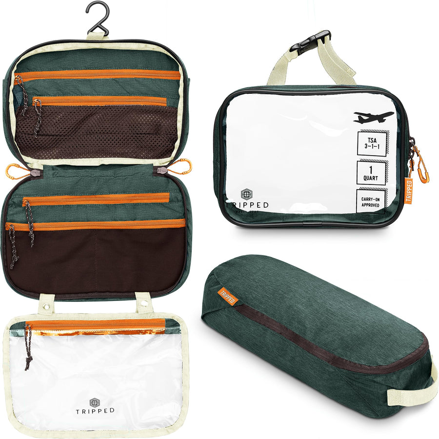 3-Piece Travel Toiletry Bag Set with Organized Storage