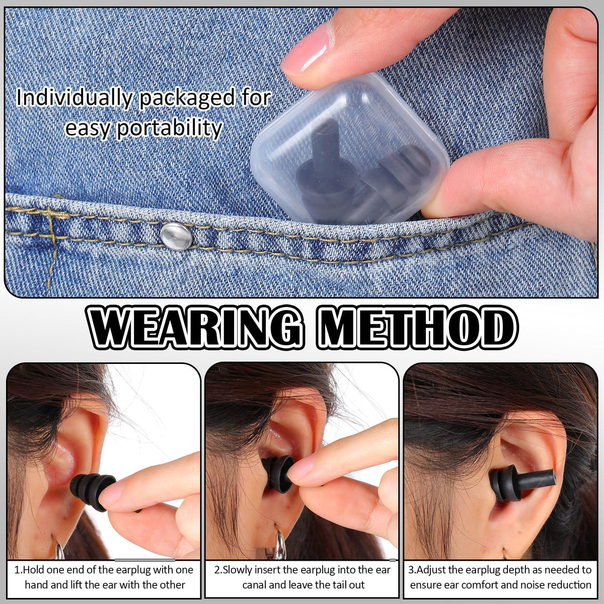 29dB Silicone Ear Plugs with Protective Carrying Case